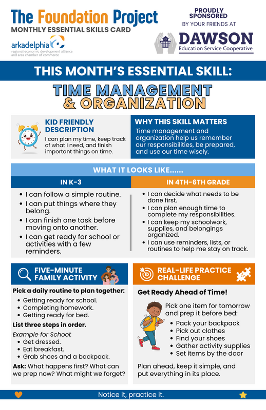 October's Essential Skill: TIME MANAGEMENT & ORGANIZATION